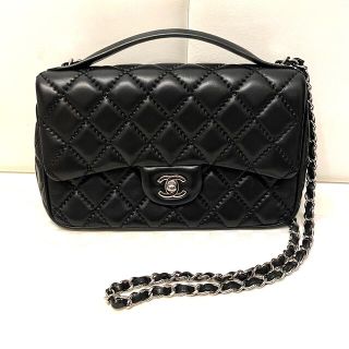 シャネル(CHANEL)の1月5日まで限定値下げ　CHANEL マトラッセ　ハンドル付き　ブラック(ハンドバッグ)