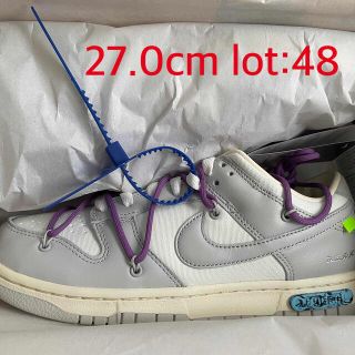 ナイキ(NIKE)のNIKE DUNK LOW × OFF-WHITE  1 OF 50 "48"(スニーカー)