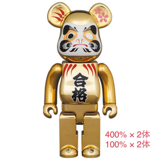 BE@RBRICK 達磨 合格 金メッキ 弐 100% 400% 計4体 セットその他