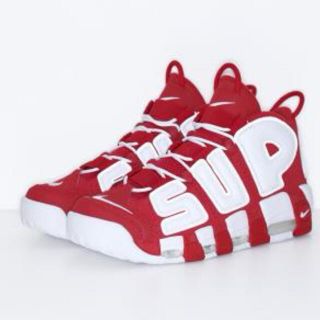 シュプリーム(Supreme)のSUPREME ×NIKE AIR MORE UPTEMPO WHITE/RED(スニーカー)