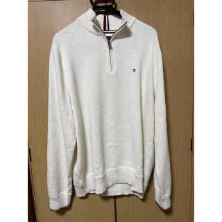 トミーヒルフィガー(TOMMY HILFIGER)のみぃ様専用　トミーヒルフィガー　ハーフジップ　白　XL(ニット/セーター)