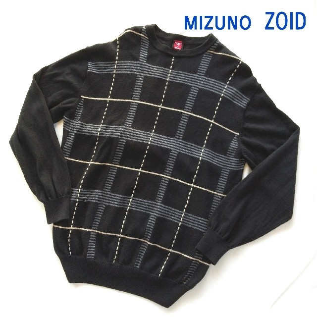 MIZUNO - ミズノ ZOID ゴルフウェア ゴルフニット ゴルフセーター 毛100% 格子の通販 by ころん's shop｜ミズノならラクマ