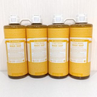 ドクターブロナー(Dr.Bronner)のドクターブロナー  マジックソープ  シトラスオレンジ 739mI  ×  4本(ボディソープ/石鹸)