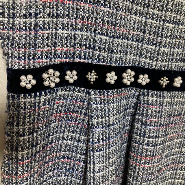 ツイードパールボタンスカート&リリールルワンピース レディースのスカート(ひざ丈スカート)の商品写真