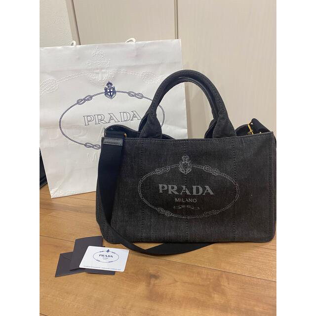 時間限定値下げします！PRADA⭐︎カナパ⭐︎ブラックデニムMサイズ