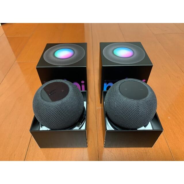 Apple(アップル)のHomePod mini スペースグレイ 2台セット スマホ/家電/カメラのオーディオ機器(スピーカー)の商品写真