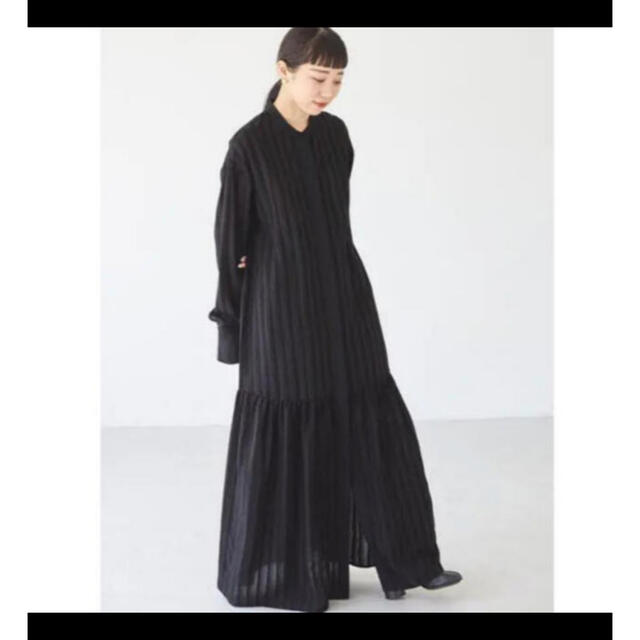 TODAYFUL(トゥデイフル)のTODAYFUL トゥデイフル　シアーシャツドレス　ブラック レディースのワンピース(ロングワンピース/マキシワンピース)の商品写真