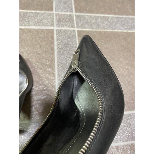 DIESEL(ディーゼル)のDIESEL 黒　レザー　ジップ　パンプス　ヒール　サイズ37 レディースの靴/シューズ(ハイヒール/パンプス)の商品写真