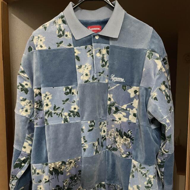 supreme floral patchwork velour polo | centroclinicoaveiro.pt