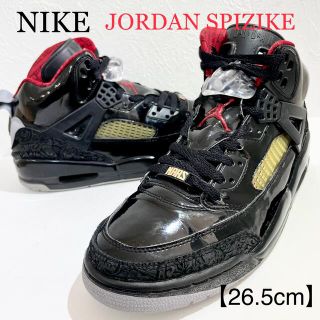 ナイキ(NIKE)のNIKE/ナイキ★ジョーダンスパイジーク★パテント★赤黒/ブルズカラー★26.5(スニーカー)