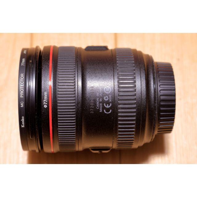 Canon(キヤノン)のCanon EF24-70mm F4L IS USM　プロテクター付 スマホ/家電/カメラのカメラ(レンズ(ズーム))の商品写真
