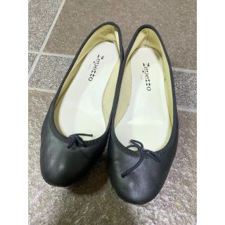 レペット(repetto)のレペット  レザー　黒　バレエシューズ　37.5(バレエシューズ)