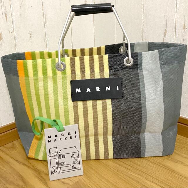 MARNI マルニ ストライプバッグ　マルチグレー