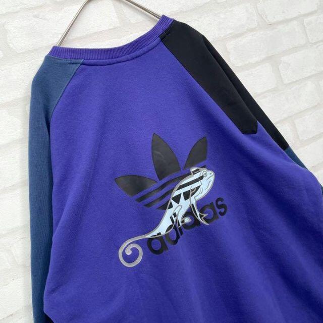 adidas(アディダス)の【極激レア】アディダス クレイジー トレフォイル スウェット トレーナー 限定 メンズのトップス(スウェット)の商品写真