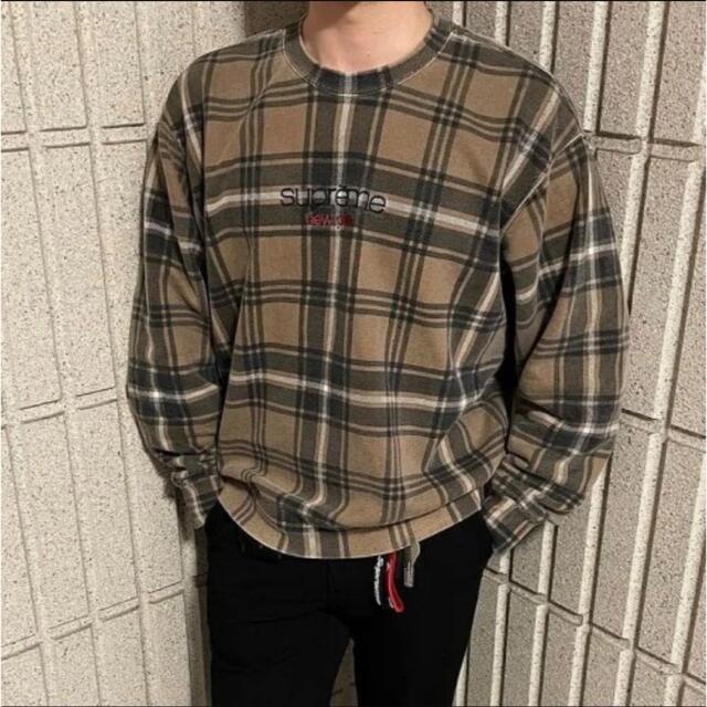 supreme Plaid Crewneck