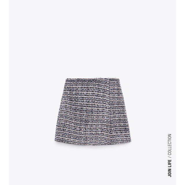 zara テクスチャースコート　ミニスカート