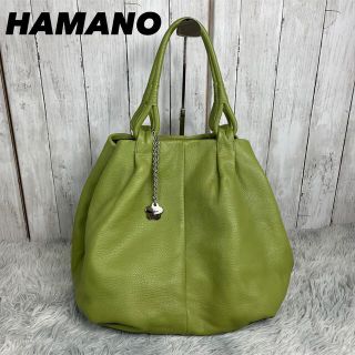 ハマノヒカクコウゲイ(濱野皮革工藝/HAMANO)の●美品●HAMANO ハマノ　ショルダーバッグ　レザー　バッグ　大容量サイズ(ショルダーバッグ)