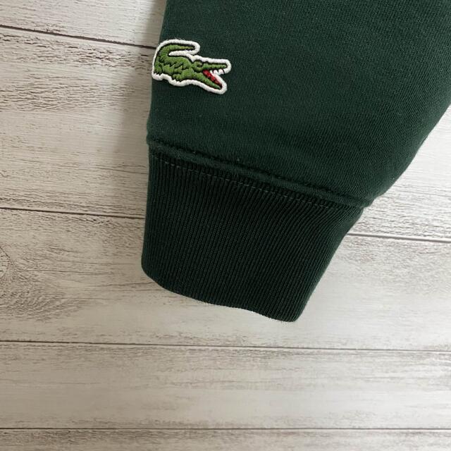 LACOSTE(ラコステ)の【即完売モデル】ラコステ刺繍ワニデカロゴアースカラーグリーンスウェット入手困難 メンズのトップス(スウェット)の商品写真