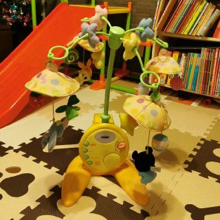 タカラトミー(Takara Tomy)の【完動品】タカラトミー　やわらかガラガラメリーデラックス(オルゴールメリー/モービル)