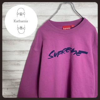 シュプリーム(Supreme)の【即完売モデル】シュプリームプリントデカロゴ希少カラーパープルスウェット入手困難(スウェット)