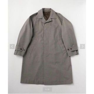 アローズ(UNITED ARROWS) ステンカラーコート(メンズ)（チェック）の