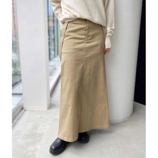 アパルトモンドゥーズィエムクラス(L'Appartement DEUXIEME CLASSE)の【L’apprtement】GOOD GRIEF chino skirt(ロングスカート)