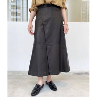 アパルトモンドゥーズィエムクラス(L'Appartement DEUXIEME CLASSE)の【L’appartement】RAW+ Leather Lap Skirt(ロングスカート)