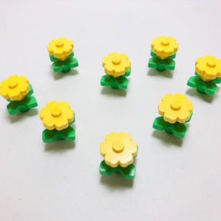 レゴ(Lego)の【新品未使用】レゴ　LEGO 花　茎　イエロー　8個(知育玩具)