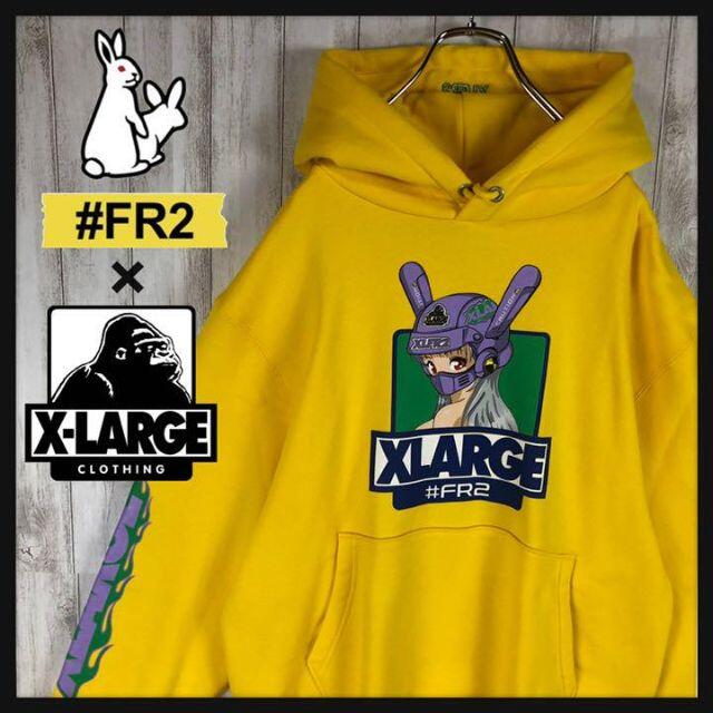 流行 パーカー ファイヤーパターン 限定コラボ XLARGE FR2 【最高 ...