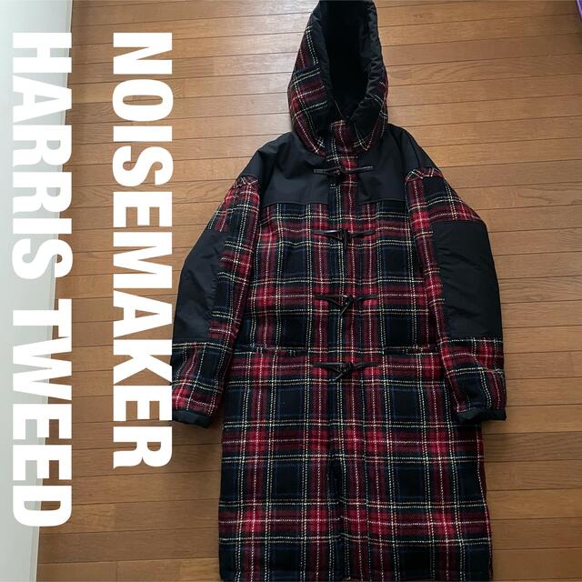 メンズNOISEMAKER HARRIS TWEED チェック　ダウンダッフル　コート