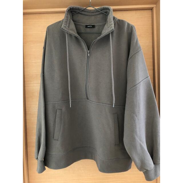 merlot(メルロー)のメルロー ハーフジップ スウェット 裏起毛 レディースのトップス(トレーナー/スウェット)の商品写真