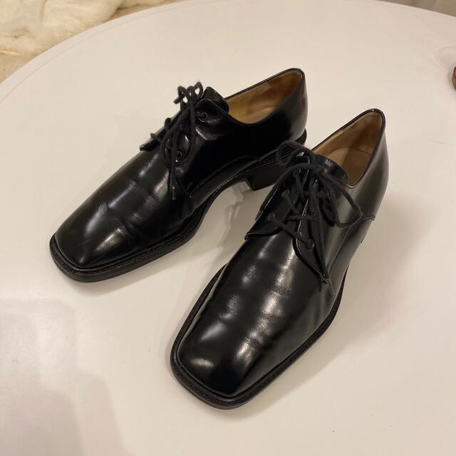 Gucci - Gucci スクエアトゥ ローカットレザーシューズ 38 1/2の通販