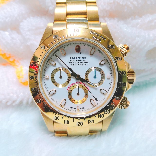 A BATHING APE(アベイシングエイプ)の【あああ様専用】BAPEX デイトナ A BATHING APE エイプ メンズの時計(腕時計(アナログ))の商品写真