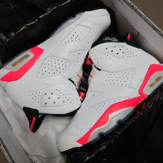 ナイキ(NIKE)のAIR JORDAN6 RETRO INFRARED エアジョーダン6 白赤(スニーカー)