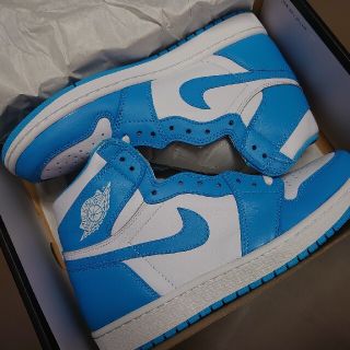 ナイキ(NIKE)のJORDAN1 RETRO HIGH OG エアジョーダン1 UNC(スニーカー)