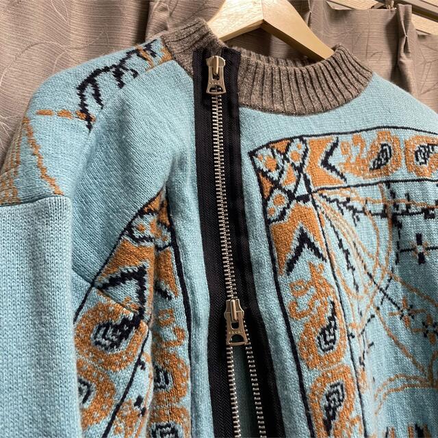 Sacai × dr.woo ニット ジップ セーター タトゥー-