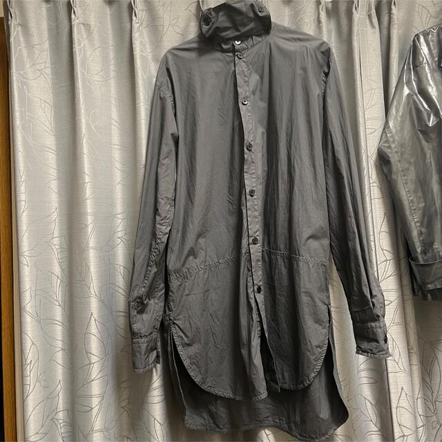 Jil sander 19ss スタンドカラー　ロング　シャツ　チンストラップ