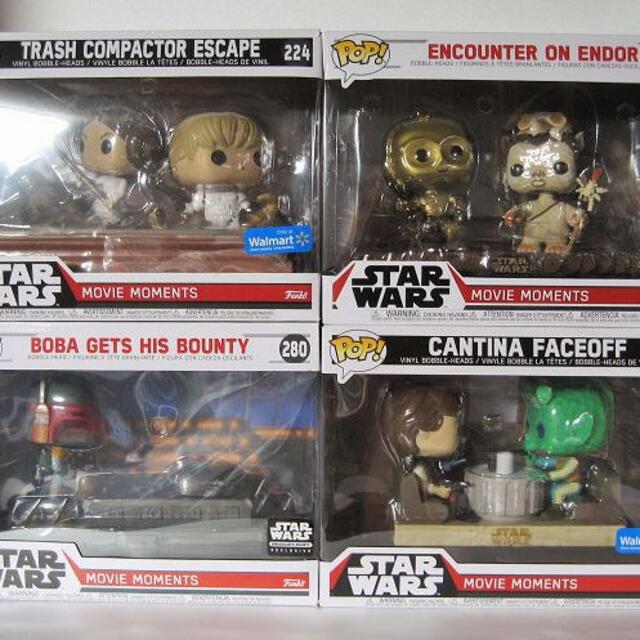 Funko Pop Movie Moments Star Wars 4個セットプリンセスレイア