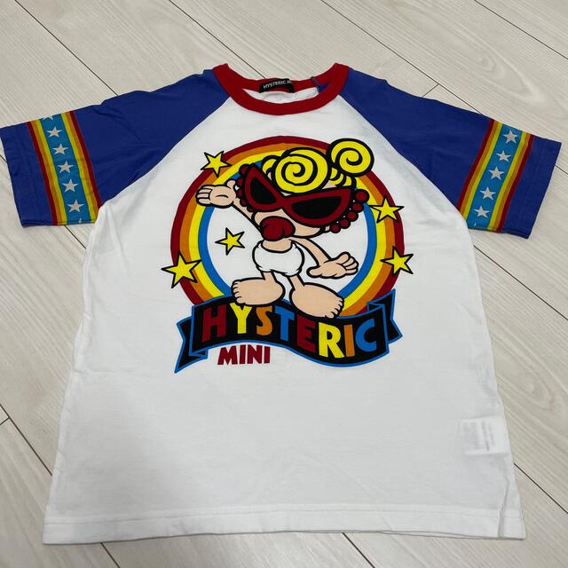 HYSTERIC MINI(ヒステリックミニ)の専用.①お誕生日価格🎂第2段.白×青Tee.130cm🤍💙 キッズ/ベビー/マタニティのキッズ服男の子用(90cm~)(Tシャツ/カットソー)の商品写真