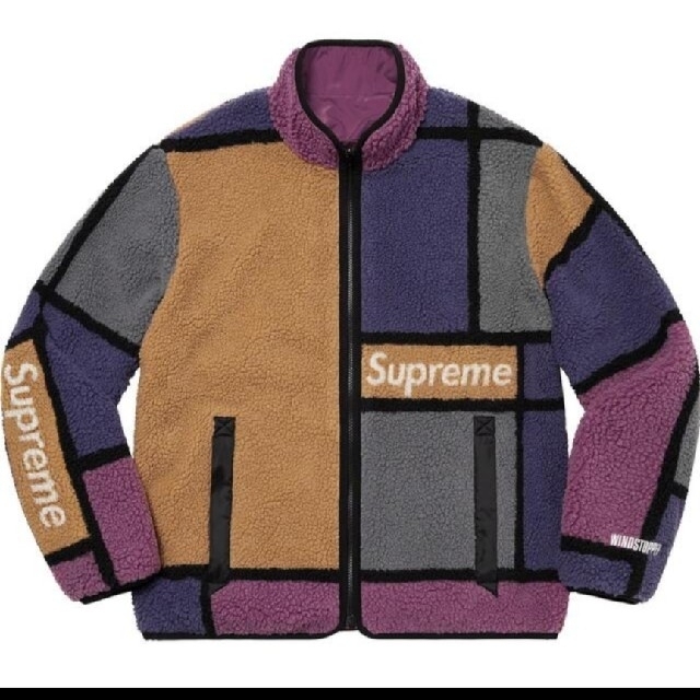 PurpleパープルSIZEsupreme Reversible Colorblocked Fleece L