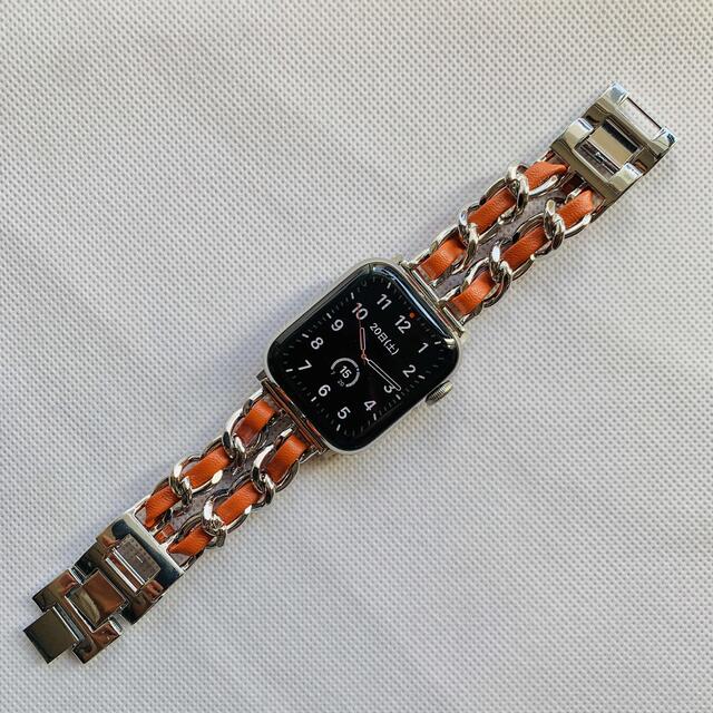 Apple Watch(アップルウォッチ)のApple Watch アップルウォッチ チェーンステンレス本革バンド メンズの時計(金属ベルト)の商品写真