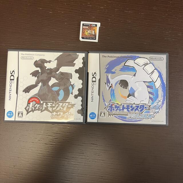 ニンテンドーDS(ニンテンドーDS)のポケットモンスター　ソウルシルバー　ホワイト　+ おまけ(MH4) エンタメ/ホビーのゲームソフト/ゲーム機本体(携帯用ゲームソフト)の商品写真