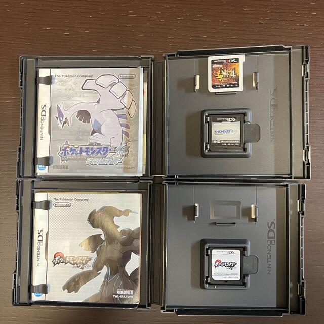 ニンテンドーDS(ニンテンドーDS)のポケットモンスター　ソウルシルバー　ホワイト　+ おまけ(MH4) エンタメ/ホビーのゲームソフト/ゲーム機本体(携帯用ゲームソフト)の商品写真