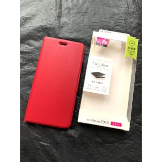 エレコム(ELECOM)のiPhone XR用 ELECOM ultra slim 手帳型スマホケース　赤(iPhoneケース)