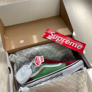 シュプリーム(Supreme)のSupreme / Vans old skool Green 27.5(スニーカー)