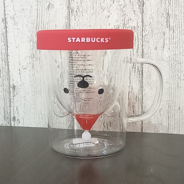 Starbucks Coffee(スターバックスコーヒー)のスターバックス ホリデー2021　耐熱グラスマグ ポーラーベアフェイス インテリア/住まい/日用品のキッチン/食器(グラス/カップ)の商品写真