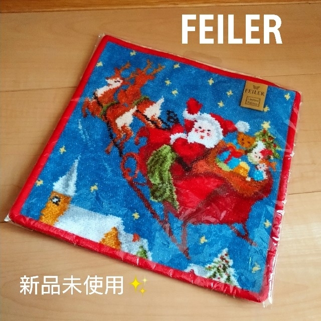 FEILER(フェイラー)の新品未使用✨FEILER　フェイラー　ハンカチ　サンタクロース　クリスマス　 レディースのファッション小物(ハンカチ)の商品写真