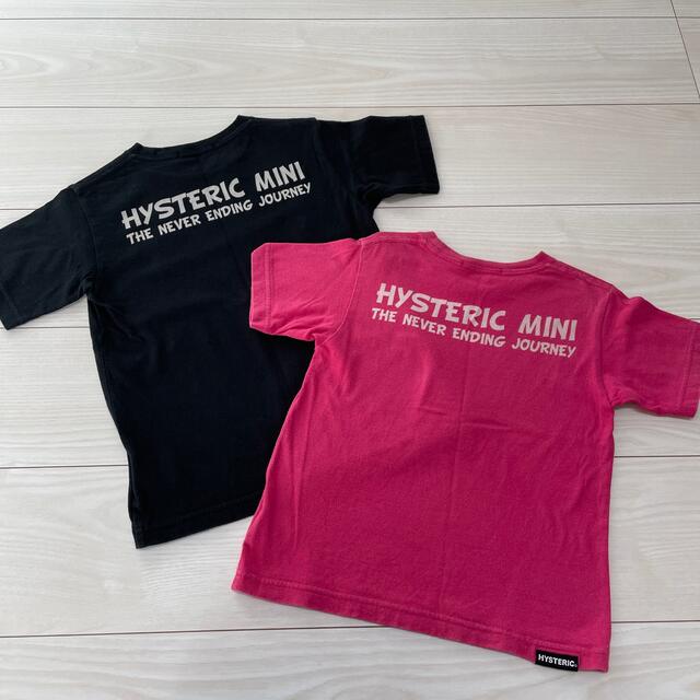 HYSTERIC MINI(ヒステリックミニ)の専用.オソロTee.100.110cm🖤💗 キッズ/ベビー/マタニティのキッズ服男の子用(90cm~)(Tシャツ/カットソー)の商品写真