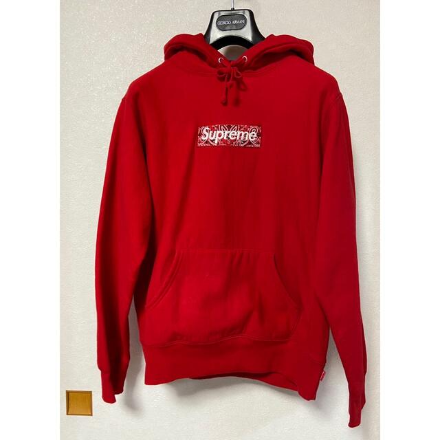 【美品】Supreme バンダナ ボックスロゴ パーカー S