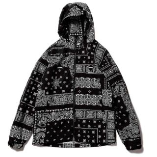 エフシーアールビー(F.C.R.B.)のFCRB サイズXLブラックバンダナ NYLON HOODED BLOUSON (ナイロンジャケット)